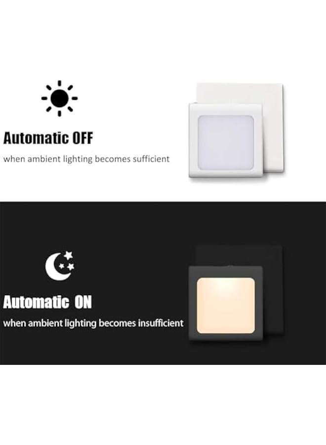 HOOKOR 2 Pack Stepless Dimmable Night Light, LED Nightlights Plug in Wall with Auto Dusk to Dawn Sensor, Brightness Adjustable for Kids, Bedroom, Bathroom, Hallway, Stair, Kitchen, Warm White - Image 4