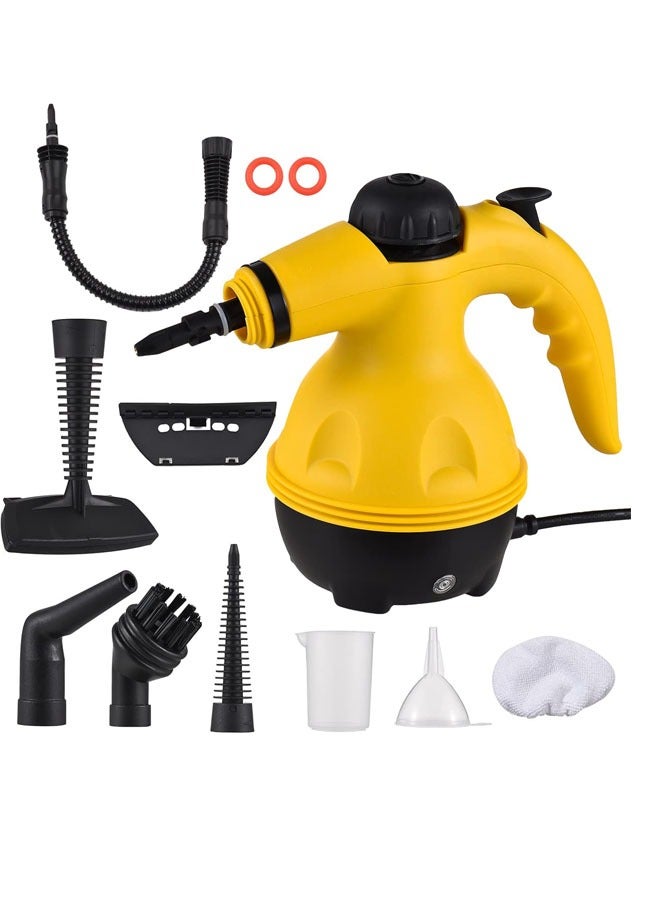 Portable Handheld Steam Cleaner 1050W Multifunctional High Temperature Pressurized Steam Cleaning Machine with 9PCS Accessory for Kitchen Sofa Bathroom Car Window - Image 1