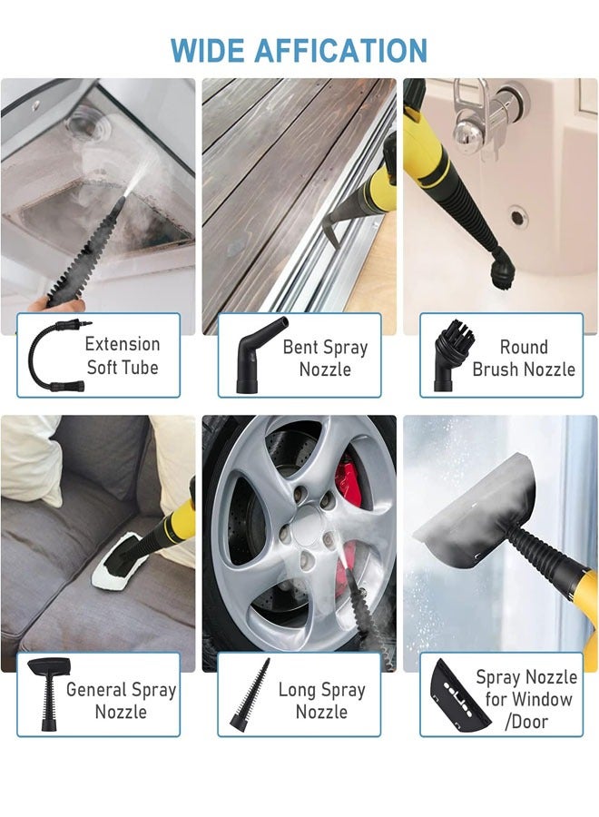 Portable Handheld Steam Cleaner 1050W Multifunctional High Temperature Pressurized Steam Cleaning Machine with 9PCS Accessory for Kitchen Sofa Bathroom Car Window - Image 3