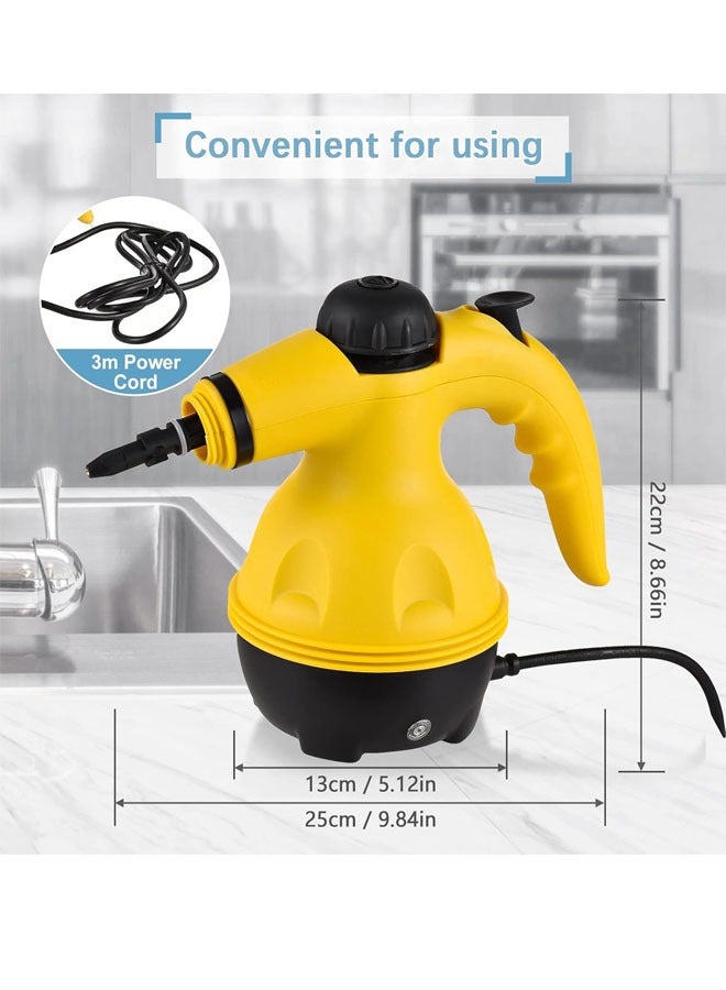 Portable Handheld Steam Cleaner 1050W Multifunctional High Temperature Pressurized Steam Cleaning Machine with 9PCS Accessory for Kitchen Sofa Bathroom Car Window - Image 4