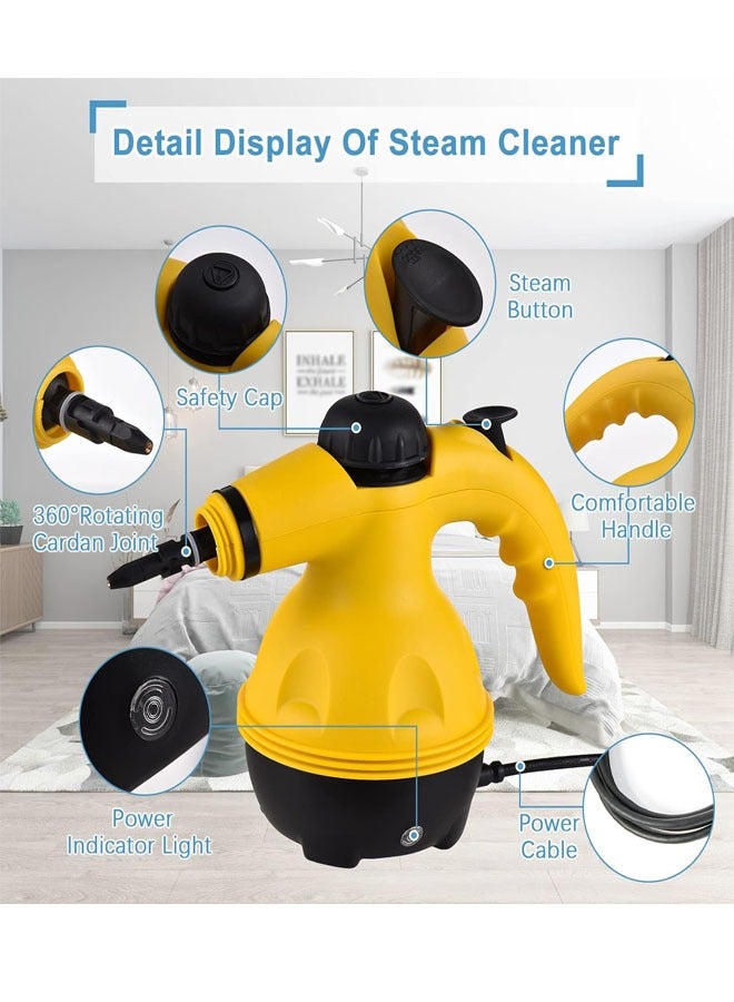 Portable Handheld Steam Cleaner 1050W Multifunctional High Temperature Pressurized Steam Cleaning Machine with 9PCS Accessory for Kitchen Sofa Bathroom Car Window - Image 5