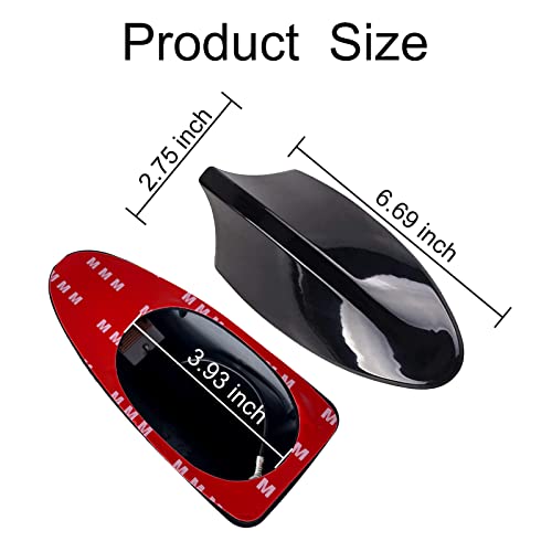 Miytsya Shark Fin Antenna Car Antenna Decorative Top Mounted Dummy Roof Aerial for Car Trunk SUV (Black) - Image 2