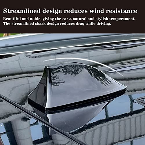 Miytsya Shark Fin Antenna Car Antenna Decorative Top Mounted Dummy Roof Aerial for Car Trunk SUV (Black) - Image 3