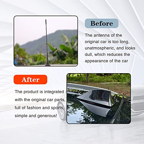 Miytsya Shark Fin Antenna Car Antenna Decorative Top Mounted Dummy Roof Aerial for Car Trunk SUV (Black) - Image 5