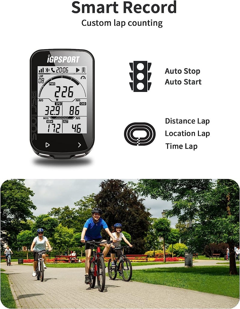 iGPSPORT BSC100S Bike Computer GPS with 2.6 inch Screen,ANT+ Cycling Computer Wireless Waterproof IPX7 Bike Speedometer and Odometer, ANT+/BLE5.0 Sensors and 40 Hours Battery Life - Image 5