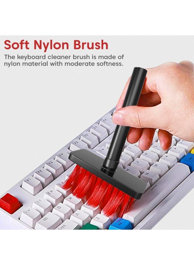 مجموعة تنظيف 5 في 1 لأجهزة الكمبيوتر والإلكترونيات - لوحة المفاتيح، والماوس، واللابتوب، وسماعات الرأس، والهواتف المحمولة - لإزالة الغبار باستخدام فرشاة، وإسفنجة تنظيف، وقلم دقيق، وأداة سحب المفاتيح - Image 4