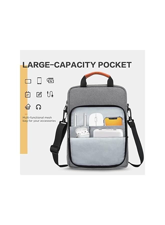 Gocokia 13 inch Laptop Shoulder Bag Carrying Pouch Sleeve Case with Large Front Pocket Vertical Laptop Sleeve Handbag for 13" MacBook - Image 3