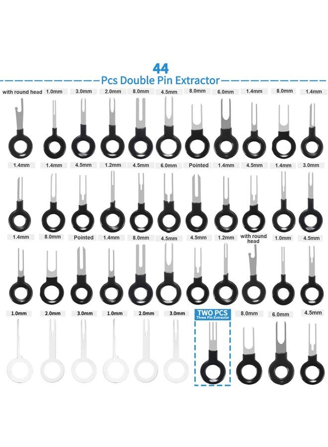 Vignee 82 Pcs Terminal Removal Tool, Terminal Pins Puller Repair Removal Tools for Car Pin Extractor Electrical Wiring Crimp Connectors and Most Connector - Image 5