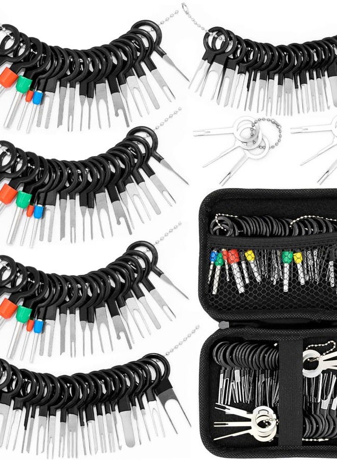 Vignee 82 Pcs Terminal Removal Tool, Terminal Pins Puller Repair Removal Tools for Car Pin Extractor Electrical Wiring Crimp Connectors and Most Connector - Image 1