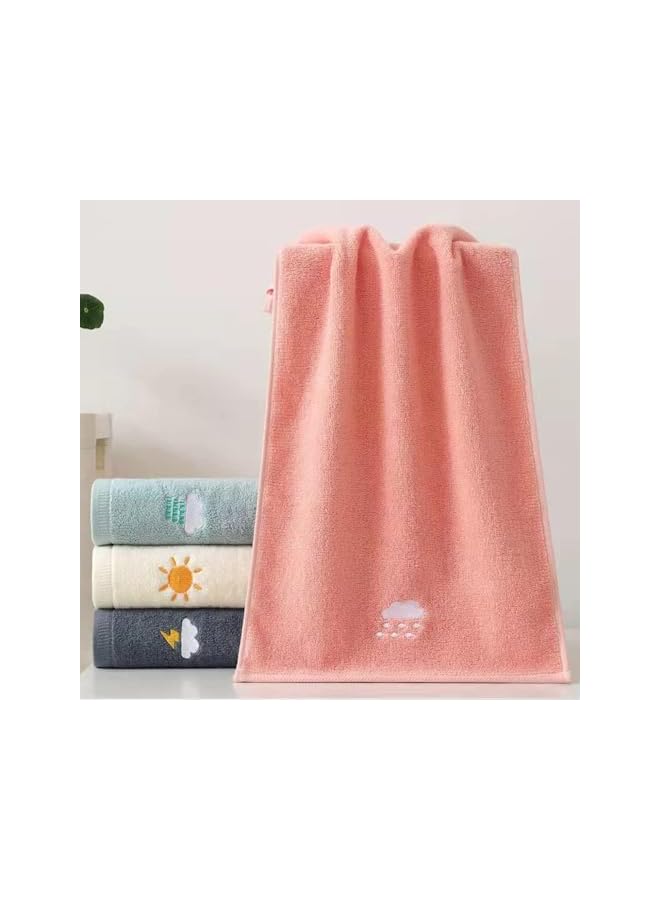 The Bros Hand Towels for Bathroom Set 4 Piece, 100% Cotton Bath Hand Towel, Face Towel Soft Highly Absorbent Towels for Adults and Children for Bathroom Kitchen (14x29 Inch(Pink +White+ Blue+ Gray)) - Image 5