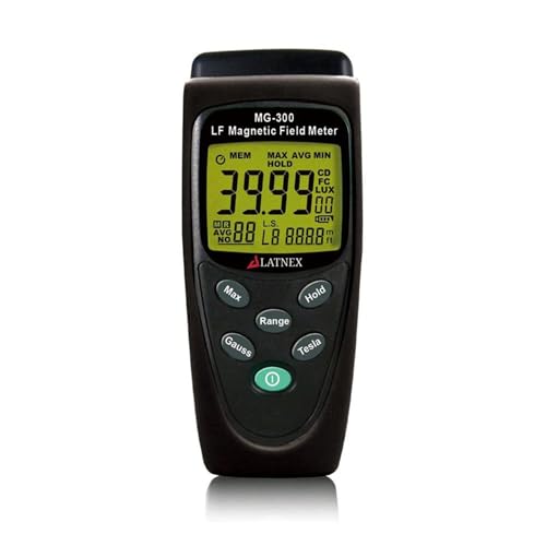 LATNEX MG-300 LF Magnetic Field Meter, Measures EMF from High-Power Transmission Lines, Appliances, Electrical Wires - Perfect for EMF Home Inspections - Image 1
