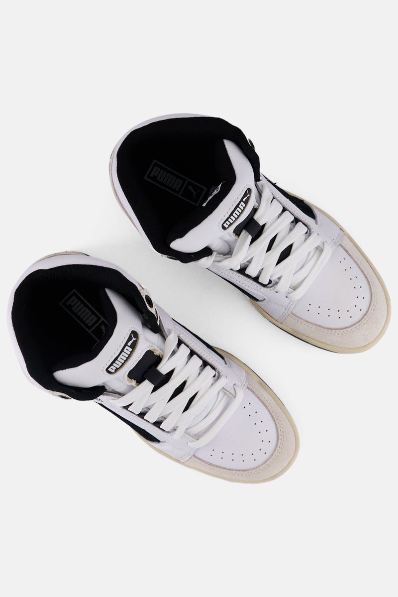 PUMA Kids Boy Super Stream Lace Up Outdoor Shoes, White - Image 4