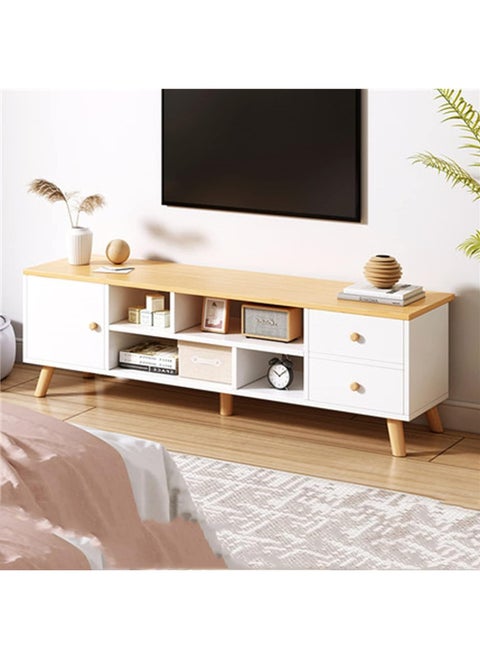 Wooden TV Rack,Melamine Entertainment Unit, LCD TV Cabinet Modern Style Walnut TV Table LCD TV Rack Console Table (120x30x38 cm)