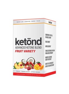 Exogenous Ketones Advanced Blend by Ketond - Drink Ketones for Rapid Weight Loss - Best Fuel for Energy, Mental Performance and Weight Loss - Citrus Mango, Tigers Blood, Peach (15 Stick Packs)