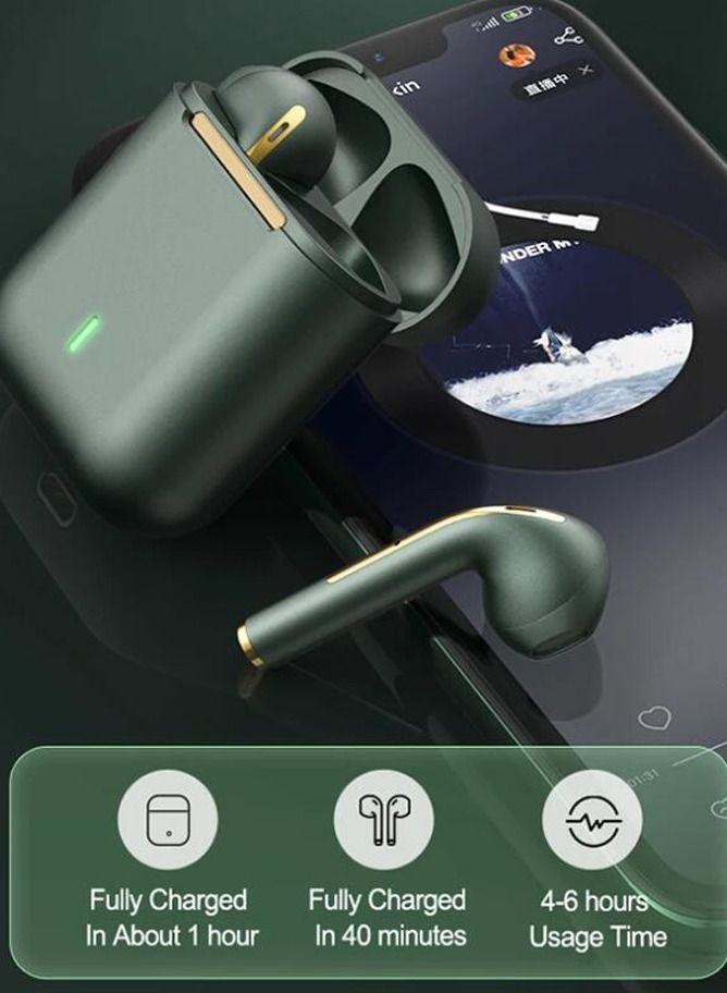 J18 TWS Bluetooth Headphones Stereo True Wireless Headset Earbuds In Ear Handsfree Earphones Ear Buds For Mobile Phone - Image 3