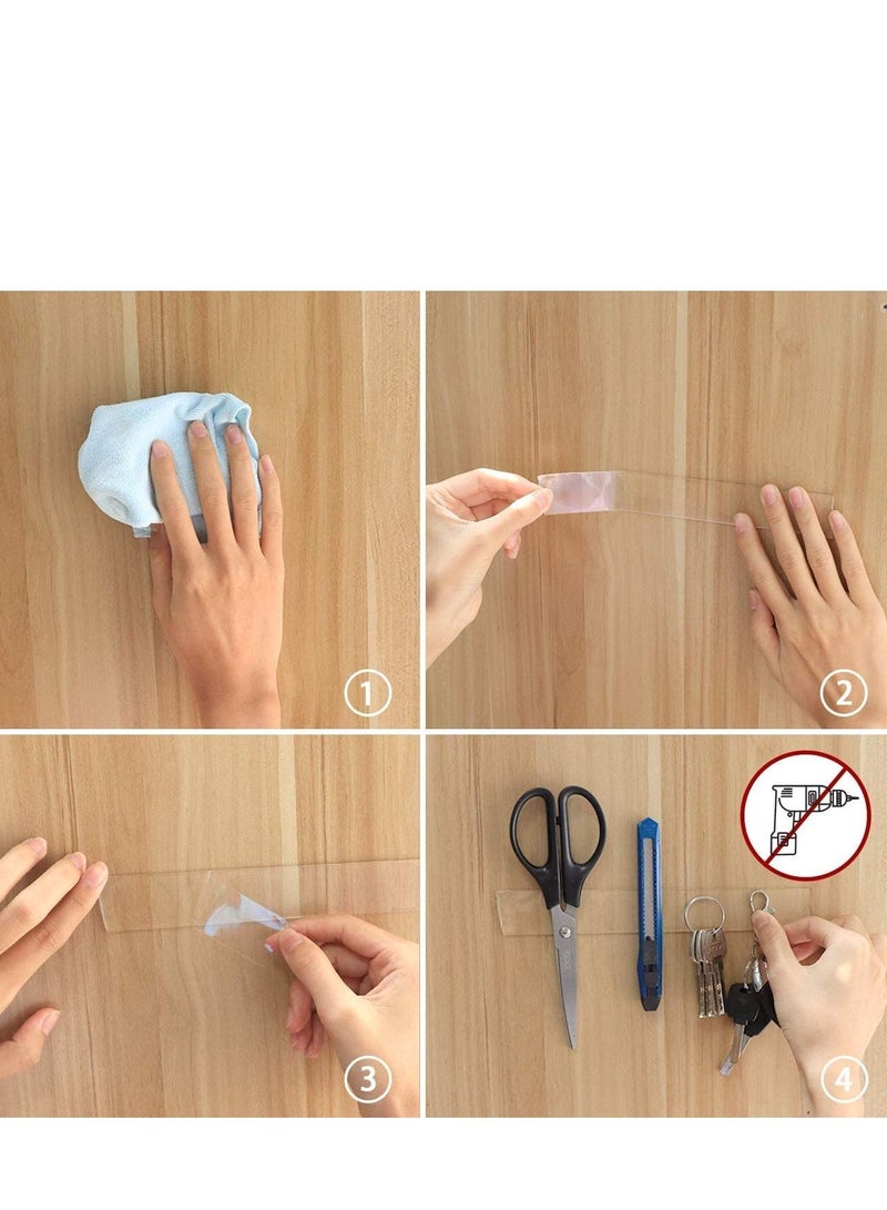 1pc Double Sided Tape Heavy Duty,Multifunctional Waterproof Sticky Tape,Removable Traceless,Mounting Tape Strips Clear Tape for Crafts,Posters,Carpet (3m*3cm*2mm) - Image 2