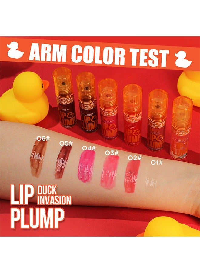 EELHOE Lip plump -Fat Perks Plump Lips Oil, Hydrating Tinted Lips Oil Gloss, Smooth Glossy Finish Lips Glow Oil, Moisturizing And Nourishing Shiny And Vegan Big Brush Head Lips Oil, Non-Sticky Formula#03 - Image 4