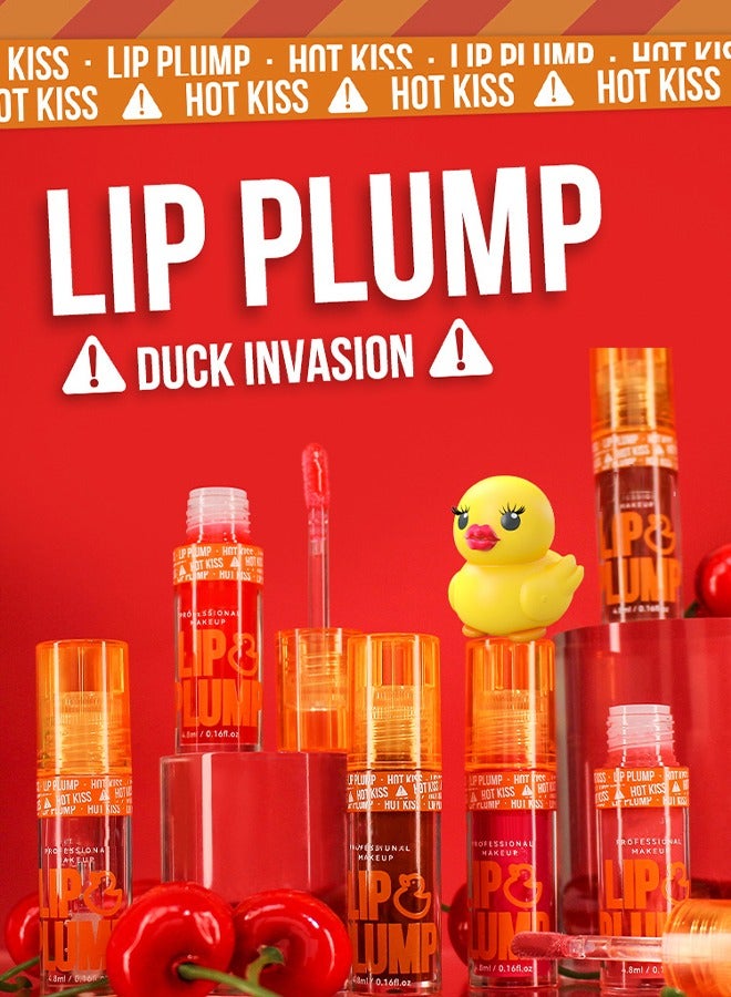 EELHOE Lip plump -Fat Perks Plump Lips Oil, Hydrating Tinted Lips Oil Gloss, Smooth Glossy Finish Lips Glow Oil, Moisturizing And Nourishing Shiny And Vegan Big Brush Head Lips Oil, Non-Sticky Formula#03 - Image 5