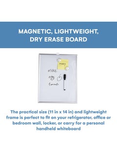 flybold Magnetic White Board Dry Erase - Small Whiteboard With Marker And Magnets - Lightweight Dry Erase Board, 11''X14'' - Portable Handheld Whiteboard For School, Home, Office, And Remote Learning  - Image 2