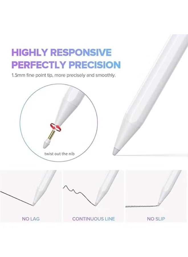Active Stylus Pen for iPad, Digital Pencil with Palm Rejection and Precision Tip for Writing, Drawing and Note Taking, Compatible with Supported iPad Devices - Image 4