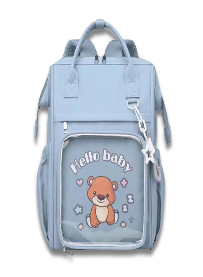 Aavjo , Baby Diaper Bag Backpack, Mothers Travel Baby Bags, Waterproof Diaper Pouch with Insulated Pocket (Sky Blue) - Image 1