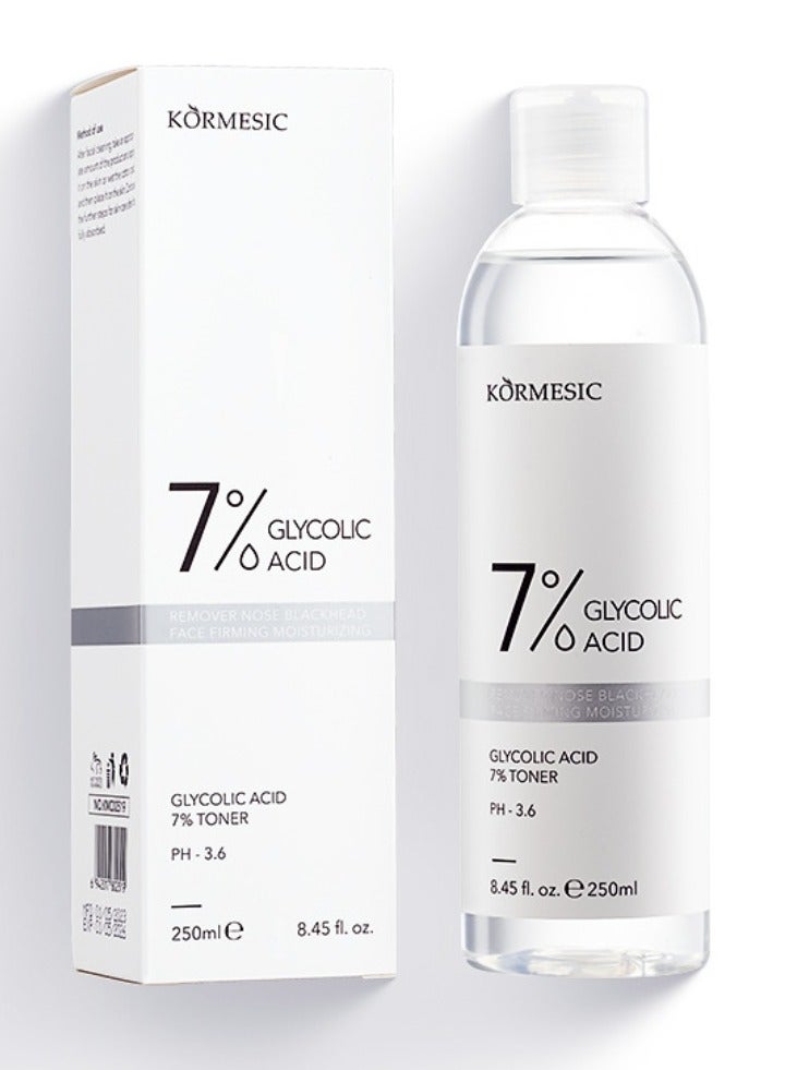 Kormesic تونر حمض الجليكوليك ، تونر مرطب للوجه ، حمض الجليكوليك 7٪ ، تونر تجميل ، عناية بالبشرة لتنقية المسام ، تونر مرطب ، مقشر للوجه ، تونر للوجه للتحكم في الزيت وإصلاح حب الشباب ومكافحة الشيخوخة - Image 1