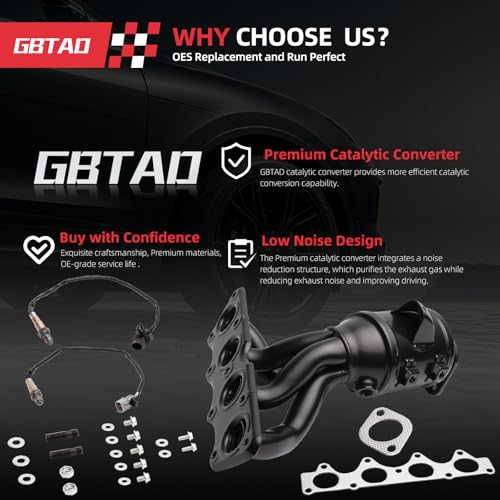 GBTAD Catalytic Converter Kit Direct-Fit Compatible with 2012-2017 Hyundai & Kia - Accent, 2012-2017 Veloster, 2012-2014 Soul, 2012-2016 Rio L4 1.6L (EPA Compliant) - Image 2