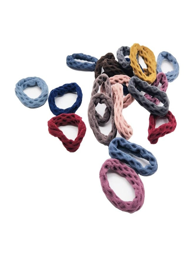 BLBM Design of Diamond shape Pattern Hair Ties with Seamless High Elastic Thickening in Ponytail Holders (Multiple Colors with 20 Pcs Packing) - Image 3