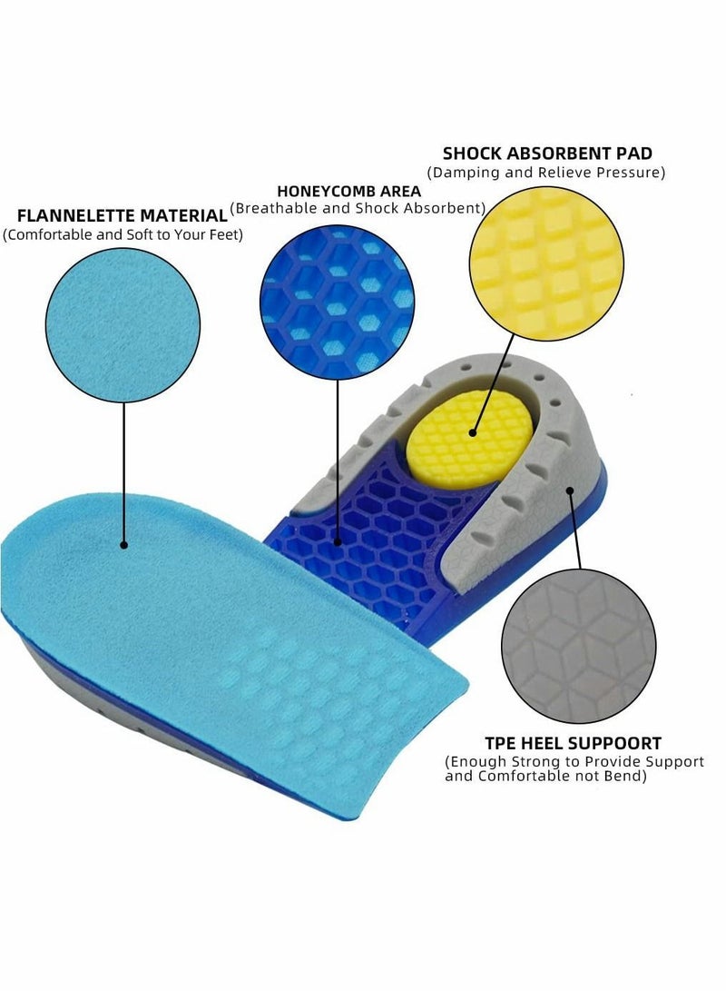 Y&D Height Increase Insoles Shoe Lifts for Men Women, Heel Inserts Sore and Leg Length Discrepancies, Air Cushion 1 Pair  - Image 2