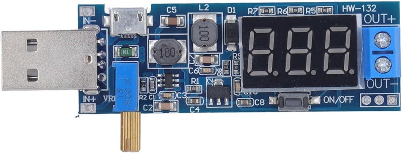 وحدة مصدر طاقة USB، من جهد DC3.5-12V إلى جهد DC1.2-24V، مع منظم ومحول للجهد المرتفع؛ جهد خرج قابل للتعديل، واجهات USB وMicro USB، مثالية للأجهزة الإلكترونية. - Image 1