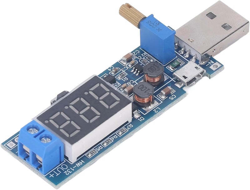 وحدة مصدر طاقة USB، من جهد DC3.5-12V إلى جهد DC1.2-24V، مع منظم ومحول للجهد المرتفع؛ جهد خرج قابل للتعديل، واجهات USB وMicro USB، مثالية للأجهزة الإلكترونية. - Image 3