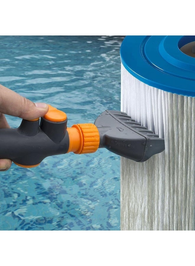 عام حمام سباحة عنصر تصفية تنظيف فرشاة يده بيغ فرشاة تنظيف ورقة تصفية عنصر مع موصل الخرطوم تنظيف فرشاة - Image 4