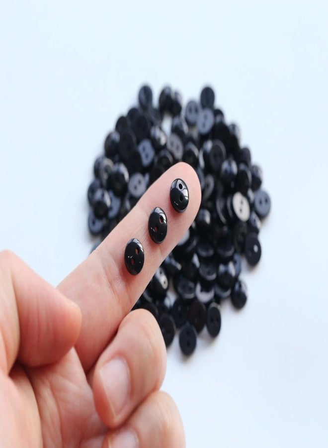 GANSSIA 900pcs 7.5mm (0.3 inch) Very Tiny and Small Size Round Resin Buttons 15 Colors Assorted 2 Holes Button for Shirts Blouse DIY Crafts Scrapbooking (Each Color 60 pcs) - Image 4