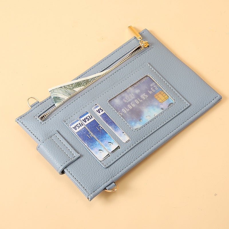 Multifunctional Solid Color PU Leather Wallet, RFID Blocking Design Portable Daily Storage Purse for Cards Cash Coin Business Use - Image 3