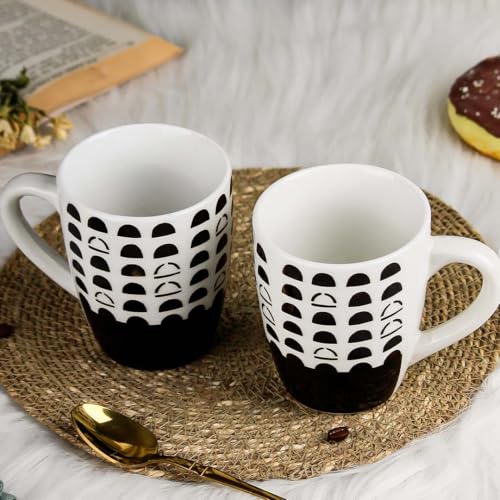 The Earth Store Black Dome Ceramic Coffee Mug Set of 2, 350 ML Microwave and Dishwasher Safe Tea/Milk Mug for Gift, Ideal for Home, Office, Gifting, and Daily Use - Image 3