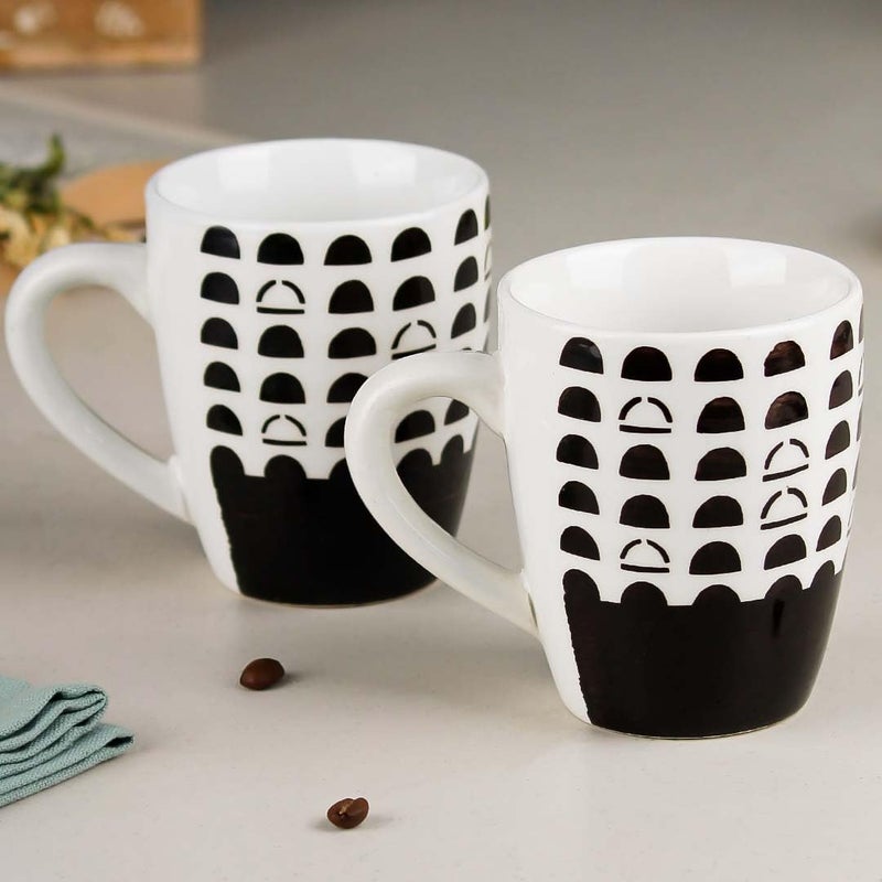 The Earth Store Black Dome Ceramic Coffee Mug Set of 2, 350 ML Microwave and Dishwasher Safe Tea/Milk Mug for Gift, Ideal for Home, Office, Gifting, and Daily Use - Image 5
