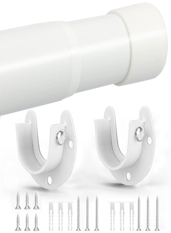 SUTINE Closet Rod, 17 to 53 Inch,Closet Rods for Hanging Clothes，white (17-53inch) - Image 1