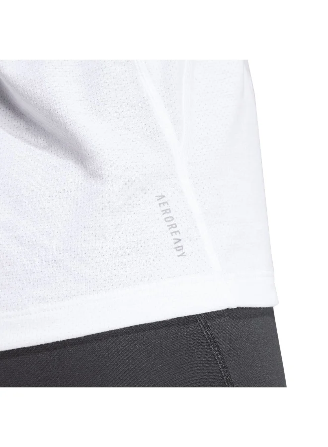 adidas تيشيرت جري أبيض للنساء