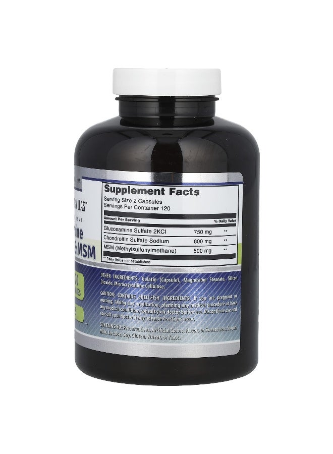 Amazing Nutrition Amazing Nutrition, Glucosamine Chondroitin & MSM, 1,850 mg , 240 Capsules (925 mg per Capsule) - Image 2