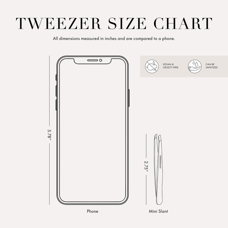 Tweezerman Rose Gold Mini Slant Tweezer with Case - Image 3