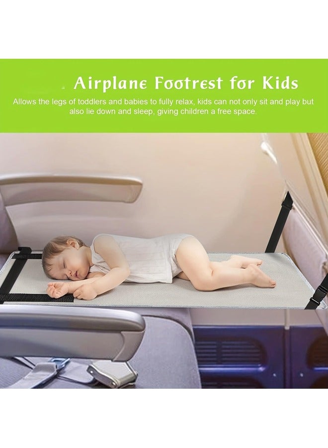 Hihonor Airplane Seat Extender for Kids, Portable Toddler Travel Bed, Baby Travel Essentials for Flying Sleeping, Travel Seat Cushion for Airplane (Black) - Image 2