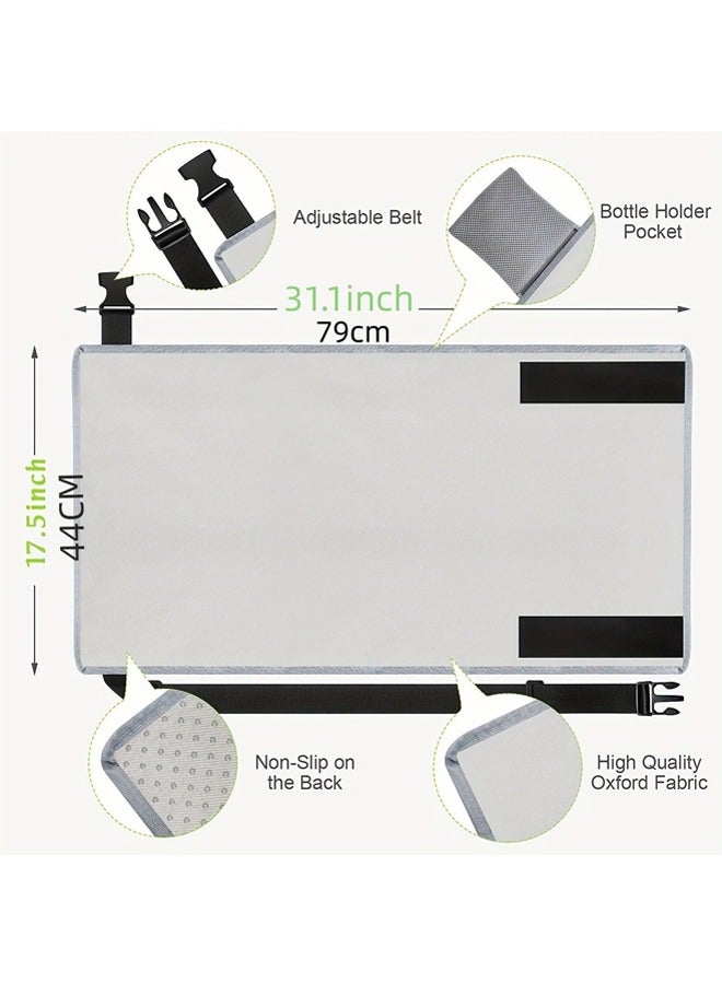 Hihonor Airplane Seat Extender for Kids, Portable Toddler Travel Bed, Baby Travel Essentials for Flying Sleeping, Travel Seat Cushion for Airplane (Black) - Image 5