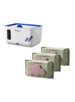 Babycare Babycare - Wipe Warmer and Wet Wipes, Pack of 3 (240 Pieces), BPA-Free, Non-Toxic, Gentle on Baby Skin, Moisturizing Formula, Soft and Thick Wipes, Temperature-Controlled Warmer, Hygienic Wipe Dispenser, Easy to Use, Ideal for Newborns, Safe and Effective Cleaning, Portable Design, Convenient Combo Pack, Nursery Essential  - Image 1