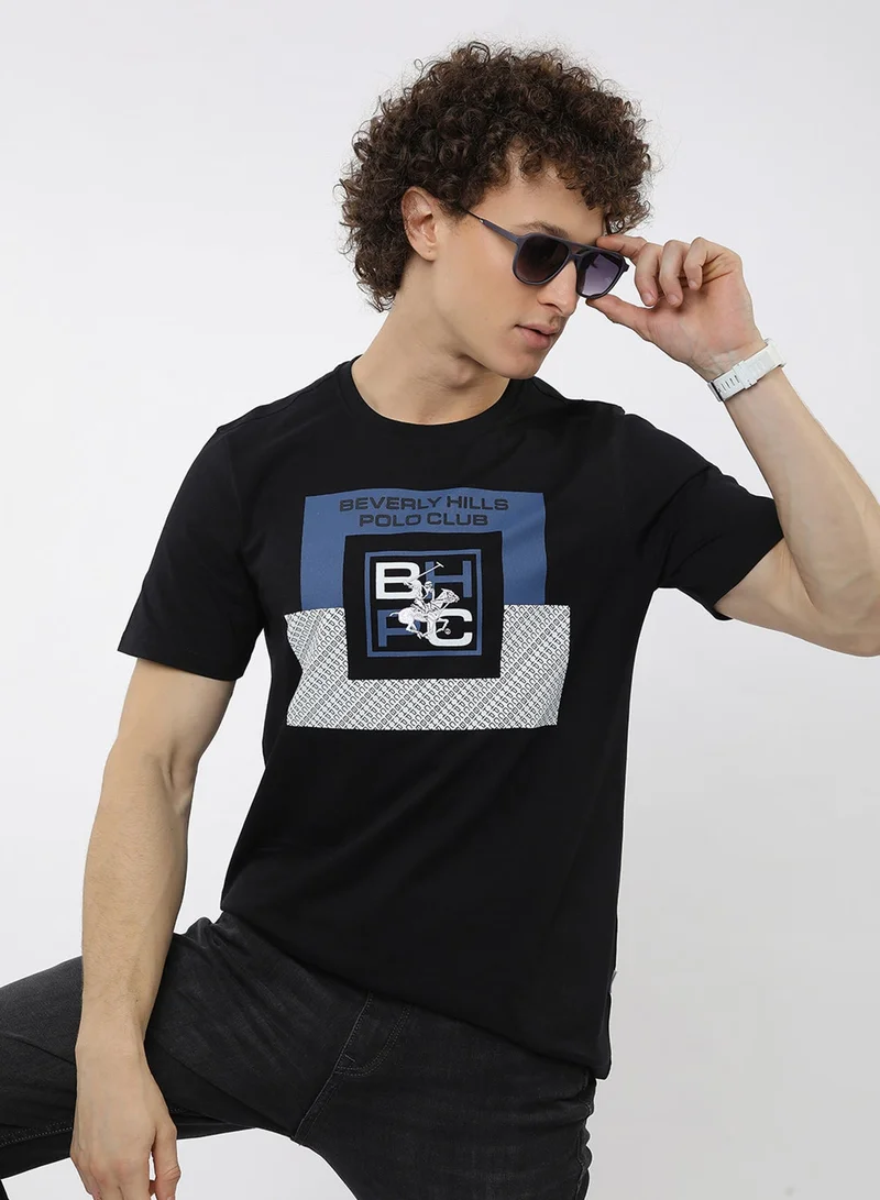 BEVERLY HILLS POLO CLUB  Graphic Crew Neck T-Shirt for Men | Best Price UAE