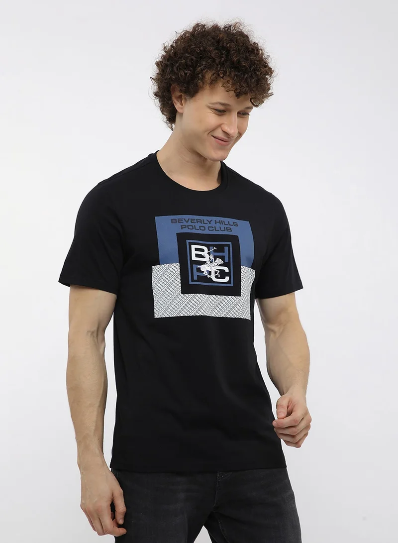 BEVERLY HILLS POLO CLUB  Graphic Crew Neck T-Shirt for Men | Best Price UAE