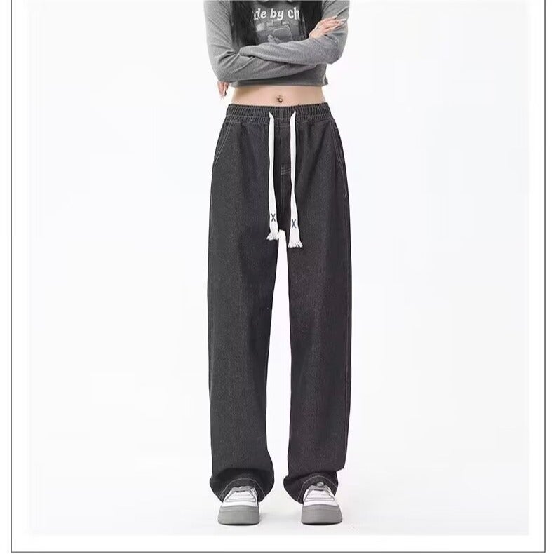 Women's Loose Fit Straight Leg Jeans Casual Streetwear - Image 4