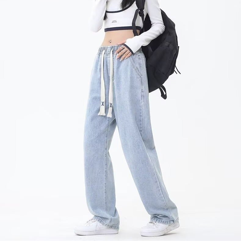 Women's Loose Fit Straight Leg Jeans Casual Streetwear - Image 3