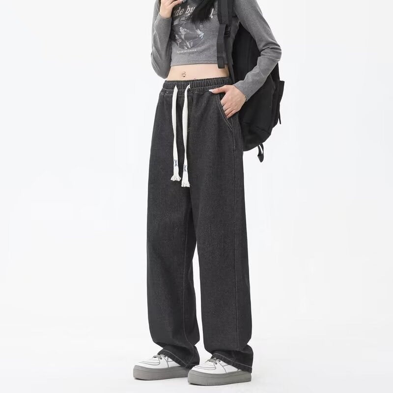 Women's Loose Fit Straight Leg Jeans Casual Streetwear - Image 1