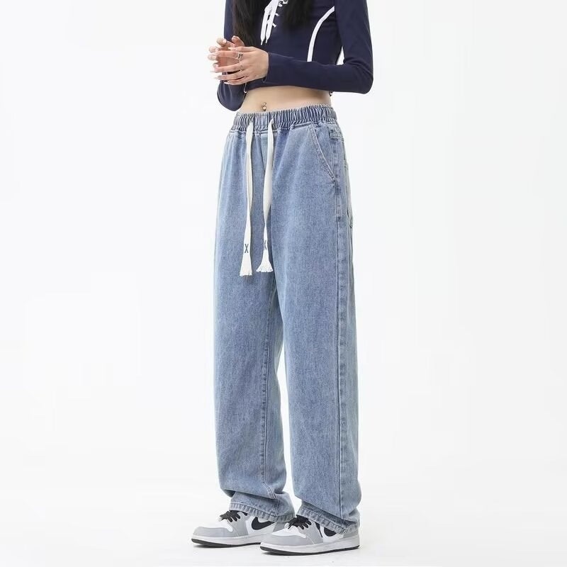 Women's Loose Fit Straight Leg Jeans Casual Streetwear - Image 2