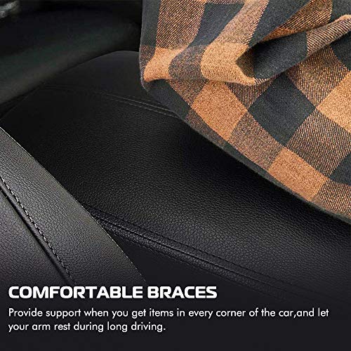 A ABIGAIL Center Console Armrest Cover for 2008 2009 2010 2011 2012 Honda Accord Auto Leather Suture Console Lid Cover Replacement (Black) - Image 3